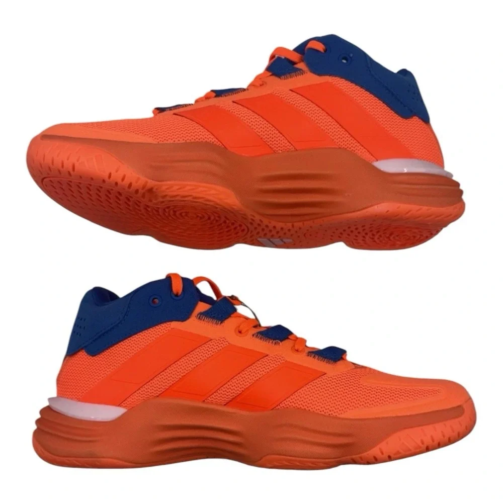 Adidas Court Stabil Indoor Team  Solar Orange Bright Royal Men Size 9.5 Knicks